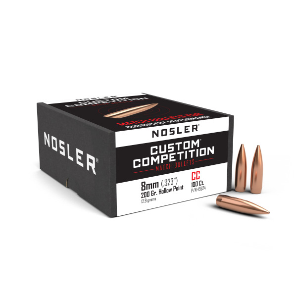NOSLER 8MM(.323) 200gr HPBT BULLET CUSTOM 100/bx