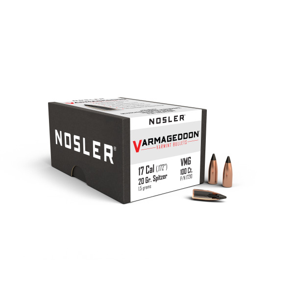 NOSLER 17 (.172) 20gr FB TIP BULLET VARMAGEDDON 100/bx