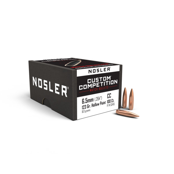 NOSLER 6.5MM(.264)123gr HPBT BULLET CUSTOM 100/bx