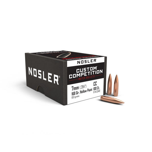 NOSLER 7MM (.284) 168gr HPBT BULLET CUSTOM 100/bx