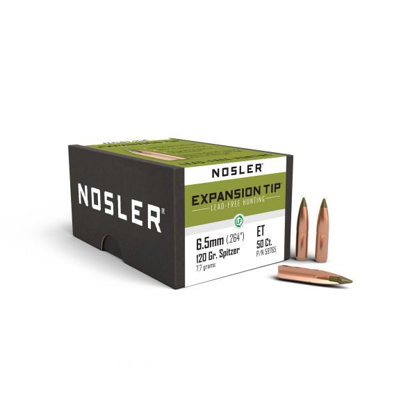 NOSLER 6.5MM(.264)120grE-TIP BULLET LEAD-FREE 50/bx