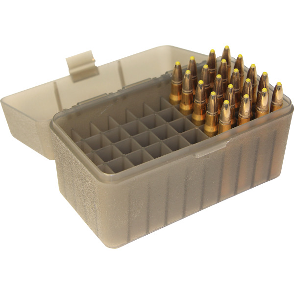 MTM RIFLE FLIP-TOP 50rd 2506-458M/CLR-SMOKE 24/CS
