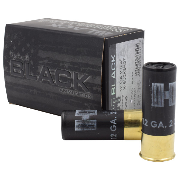HORNADY AMMO 12ga 00 BUCKSHOT BLACK 10/BX 10/CS