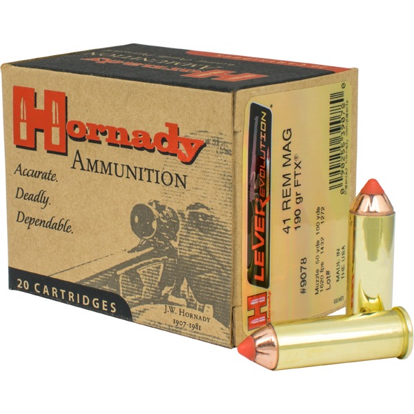 HORNADY AMMO 41 MAG 190gr FTX LEVEREVOLUTION 20/BX 10/C