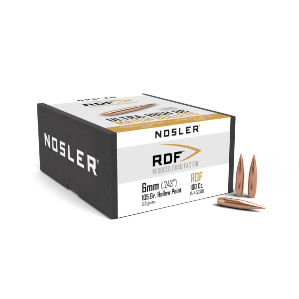 NOSLER 6MM(.243) 105gr HPBT BULLET RDF 100/bx