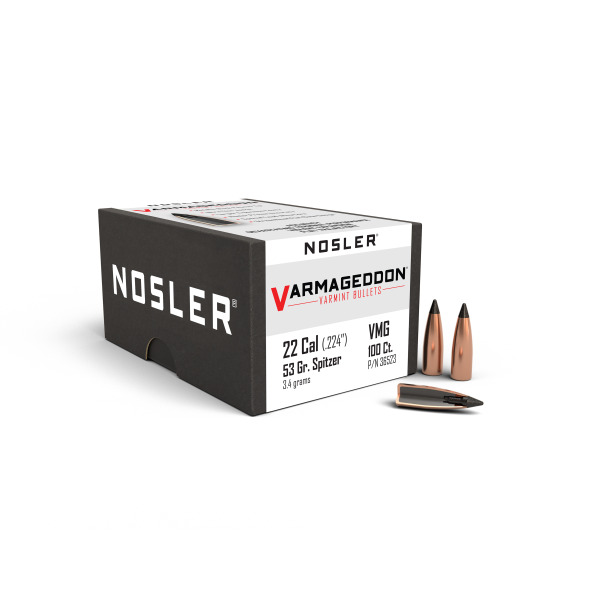 NOSLER 22(.224) 53gr TIPPED BULLET VARMAGEDDON 100/bx