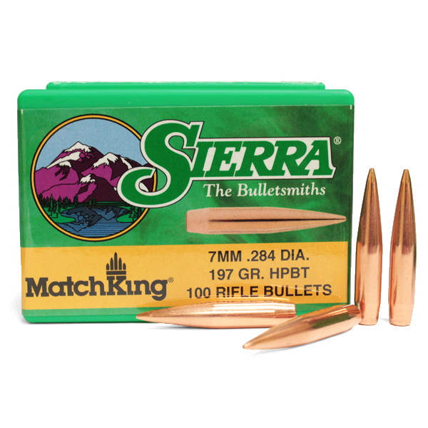 SIERRA 7mm(.284)197g HPBT BULLET MATCHKING 100/bx