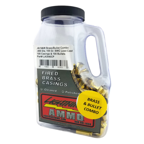 LIGHTNING COMBO .400 155g SWC & 40 S&W 100 EACH