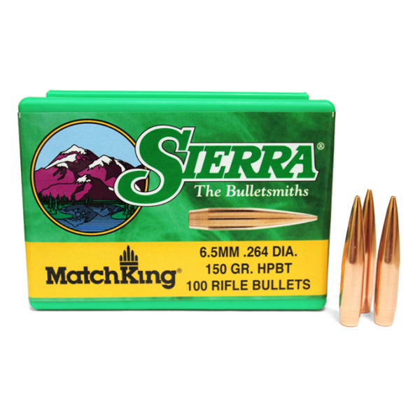 SIERRA 6.5MM (.264) 150gr BULLET MATCHKING 100/bx