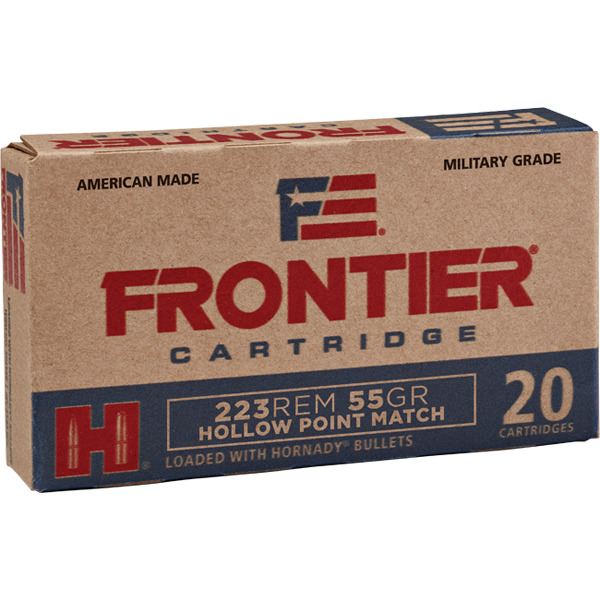 FRONTIER AMMO 223 REMINGTON 55gr HP MATCH 20/BX 25/CS