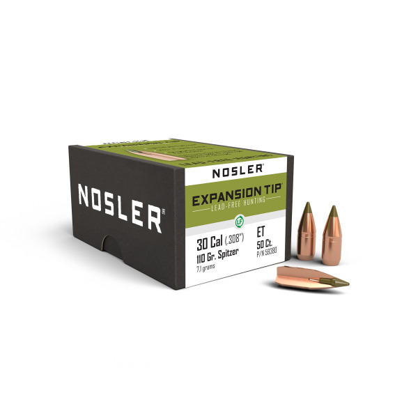 NOSLER 30 (.308) 110gr E-TIP BULLET LEAD-FREE 50/bx