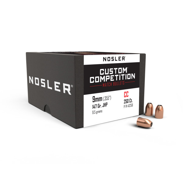 NOSLER 9MM (.355) 147gr JHP BULLET 250/bx