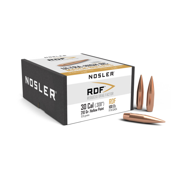 NOSLER 30 (.308) 210gr HPBT BULLET RDF 100/bx