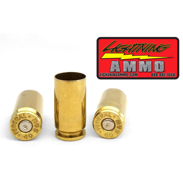 LIGHTNING FIRED BRASS 40 S&W CLEAN/POLISHD 500/JUG