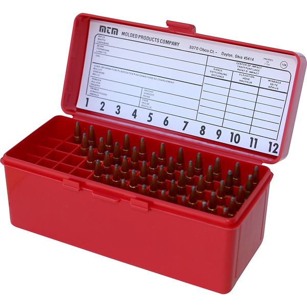 MTM RIFLE FLIP-TOP 60rd 22250-308/RED 12/CS