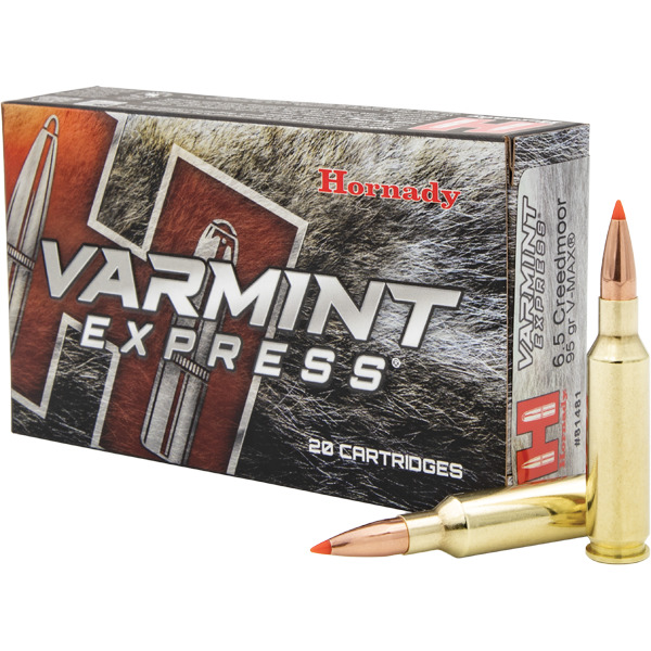HORNADY AMMO 6.5 CREEDMOOR 95g V-MAX 20/BX 10/CS