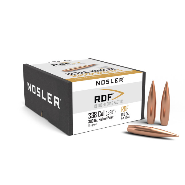 Nosler 338c (.338) 300gr HPBT Bullet RDF 100 per box