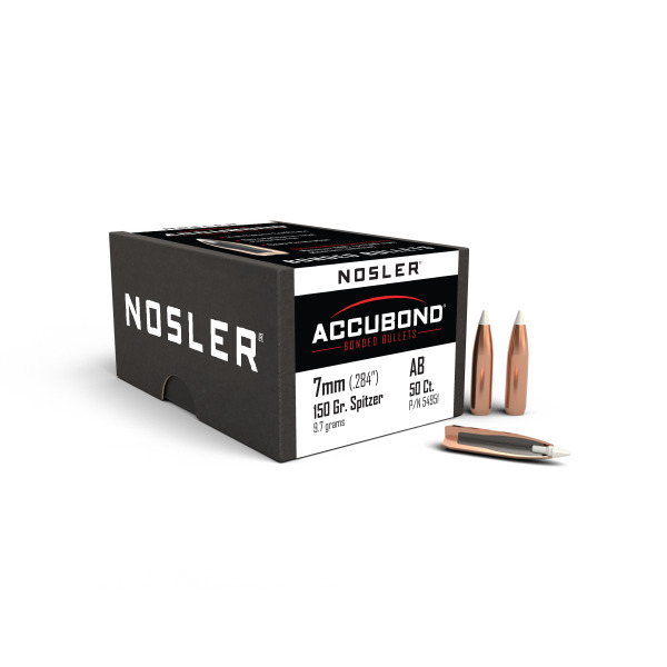 Nosler 7MM (.284) 150gr Pstzr Bullet AccuBond 50 per box