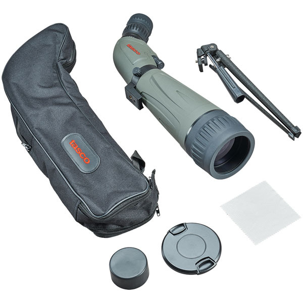 Tasco 20mm-60x80 Angled Spotting Scope Gray with Tripod and Soft Case