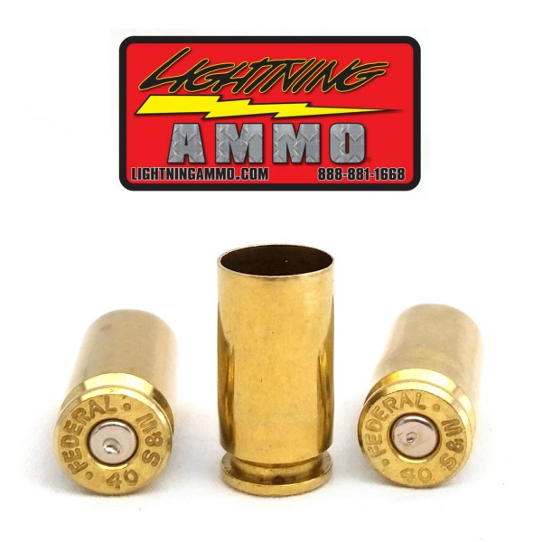 LIGHTNING FIRED BRASS 40 S&W CLEAN/POLSHD 1000/JUG