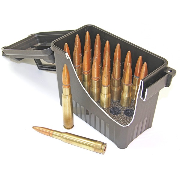 MTM 50 BMG AMMO BOX 20rd w/DIE-CUT FOAM BLACK 6/CS