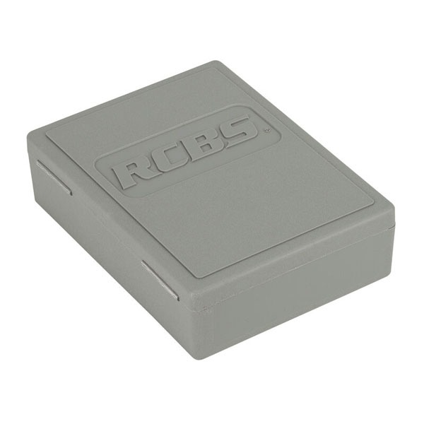 RCBS DIE STORAGE BOX GREY, HOLDS 1-3 DIES
