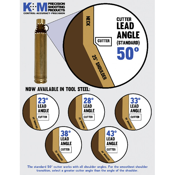 K&M TOOL STEEL NECK TURN CUTTER 23 DEGREE STD CAL