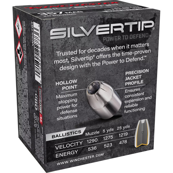 WINCHESTER AMMO 357 MAG 145gr SILVERTIP HP 20/bx 10/cs