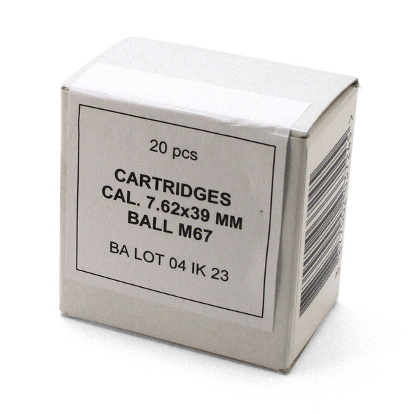 IGMAN AMMO 7.62x39 123gr FMJ 20/bx 40/cs