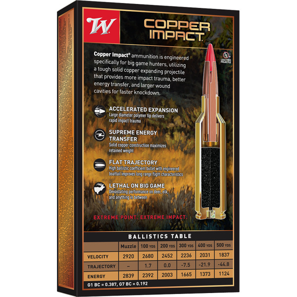 WINCHESTER AMMO 30-06 SPRG 150gr COPPER IMPACT LF 20b 10c