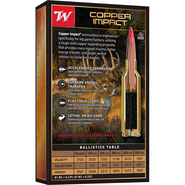 WINCHESTER AMMO 30-06 SPRG 180gr COPPER IMPACT LF 20b 10c