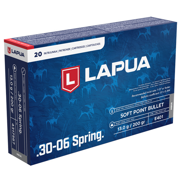 LAPUA AMMO 30-06 200gr SP MEGA 20/bx 30/cs