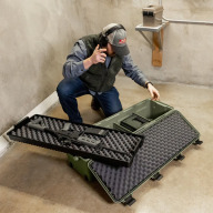 MTM TACTICAL RIFLE CRATE w/WHEELS ARMY GREEN