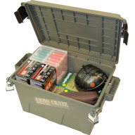 MTM AMMO CRATE FLAT ARMY GREEN IN:17.2"x10.7"x9.2"