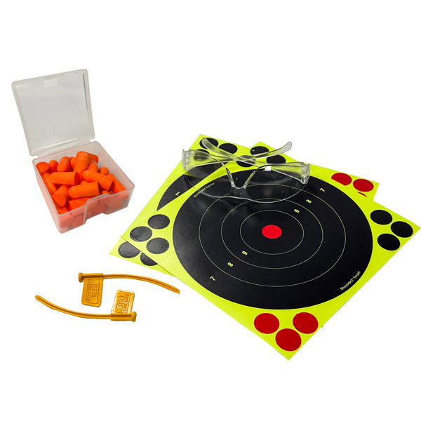 MTM PISTOL RANGE KIT CLEAR RED 6/CS