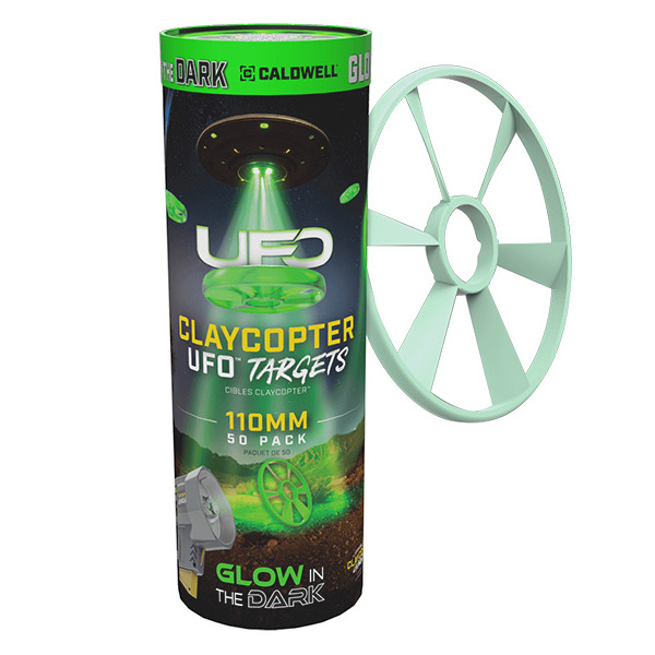 CALDWELL CLAYCOPTER 110mm UFO GLOW TARGET-50/TUBE