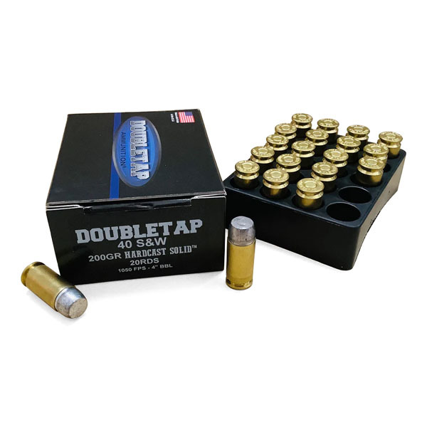DOUBLETAP AMMO 40 S&W 200gr HARDCAST SOLID 20/BX
