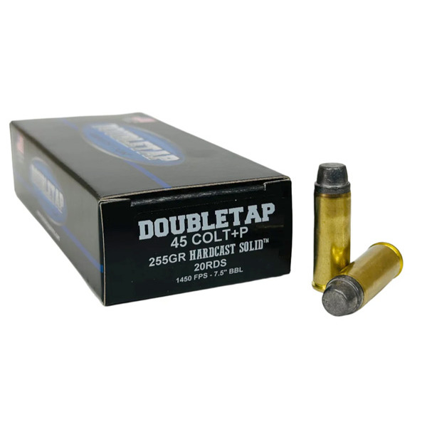 DOUBLETAP AMMO 45 COLT+P 255g DOUBLETAP HARDCST SWC SOLID 20/BX