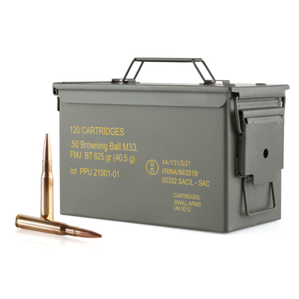 PRVI PARTIZAN AMMO 50 BMG 625g FMJ RANGEMASTER 120rd/CAN
