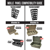 MTM ACDC50 CRATE MOLLE PANEL 2-PK BLACK 6/CS