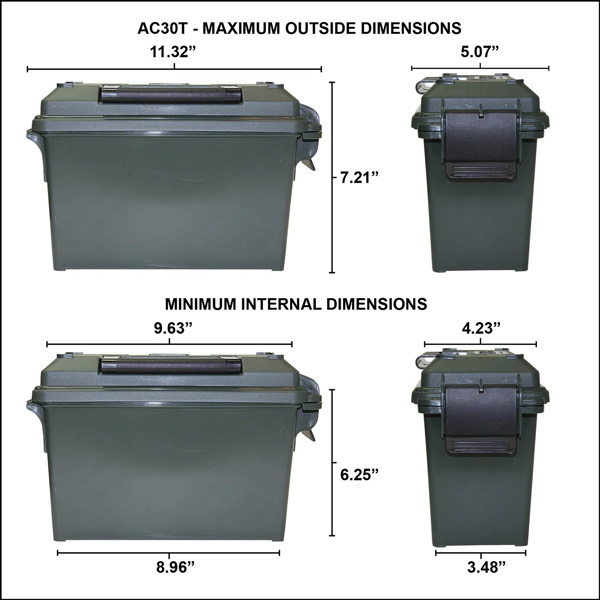MTM Limited Edition 250yrs USA 4-Can Ammo Crate 30c with 4 AC30T's